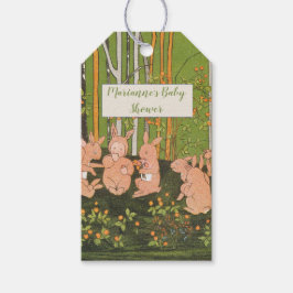 Etiqueta Para Presente Chá de Bebê Coelhinho Bonito Vintage