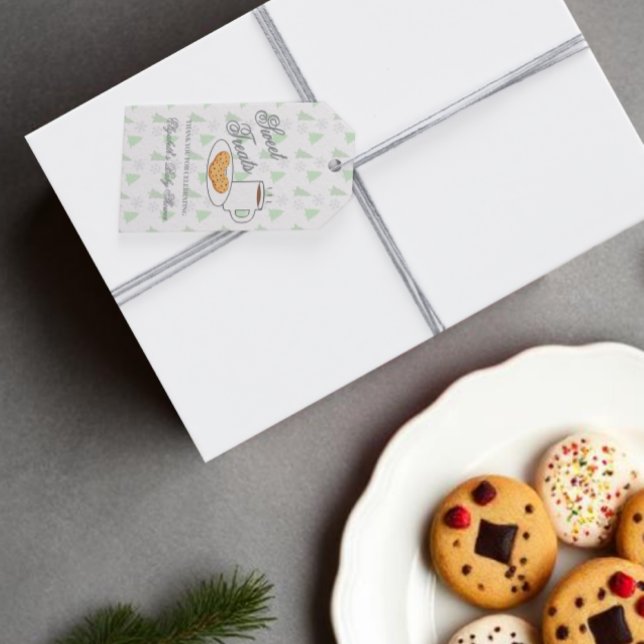 Etiqueta Para Presente Chá de Bebê Cookies & Cocoa (Criador carregado)