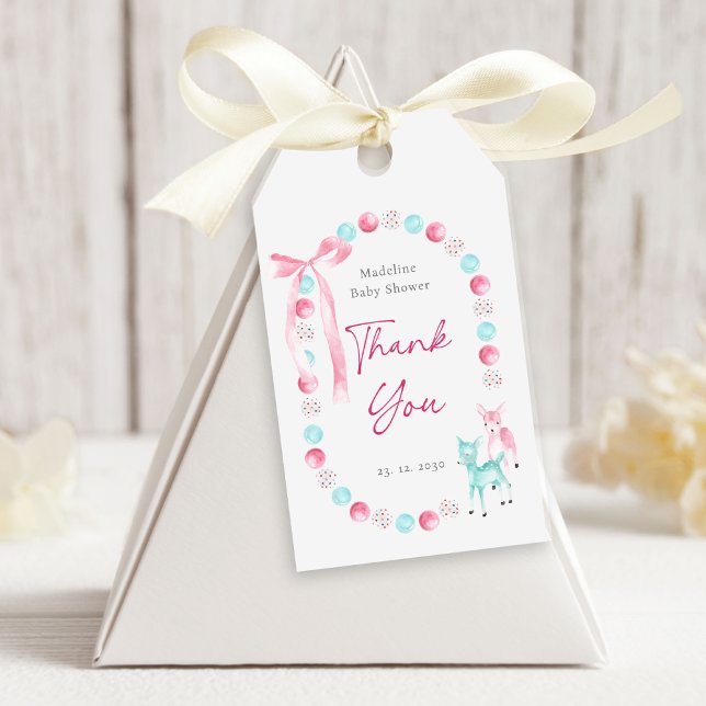 Etiqueta Para Presente Chá De Bebê De Natal Obrigado (Criador carregado)