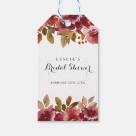 Etiqueta Para Presente Chá de Bebê de Outono Rústico e Espumante