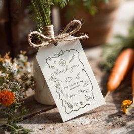 Etiqueta Para Presente Chá de Bebê de Produtos Locais Rústico Mercado de 