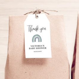 Etiqueta Para Presente Chá de Bebê do Menino Arco-íris