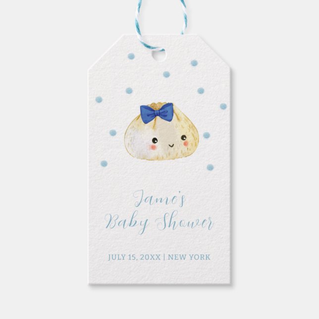 Etiqueta Para Presente Chá de Bebê do Menino Simples  (Frente)