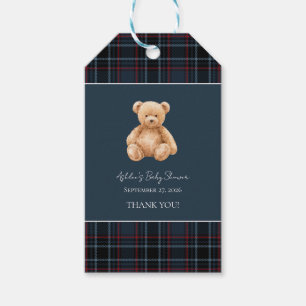 Etiqueta Para Presente Chá de Bebê do Ursinho Teddy Clássico Elegante