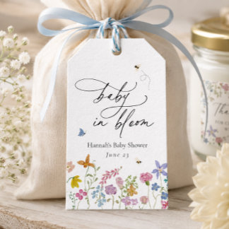 Etiqueta Para Presente Chá de Bebê Floral Baby in Bloom
