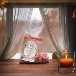 Etiqueta Para Presente Chá de Bebê Floral Boho Muted Outono