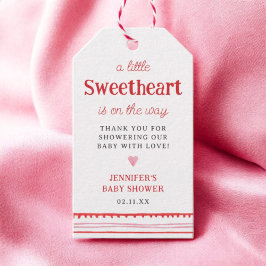 Etiqueta Para Presente Chá de Bebê Little Sweetheart está a Caminho Showe