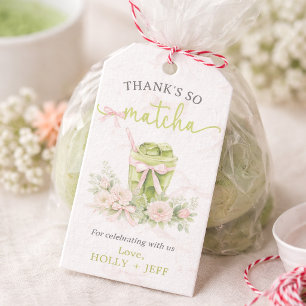 Etiqueta Para Presente Chá de Bebê Matcha Love   Chá Verde