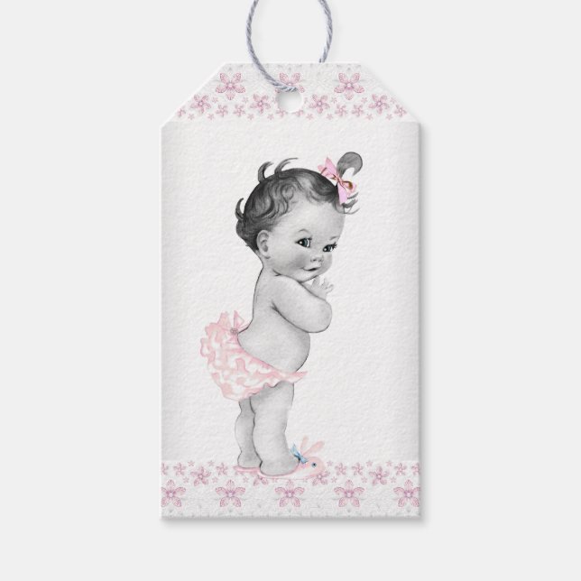 Etiqueta Para Presente Chá de Bebê Menina (Frente)