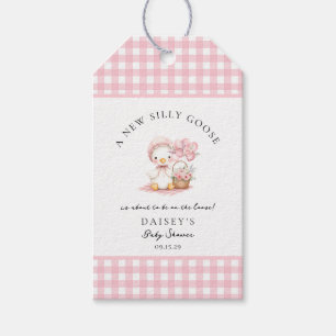 Etiqueta Para Presente Chá de Bebê Menina Aguarela Silly Goose