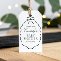 Chá de Bebê Menina com Laço Preto Vintage