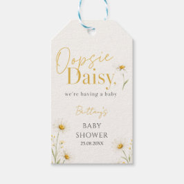 Etiqueta Para Presente Chá de Bebê Oopsie Daisy Minimalista