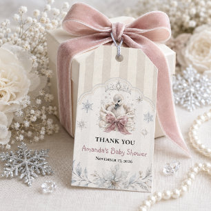 Etiqueta Para Presente Chá de Bebê Princesa Cisnezinho de Inverno