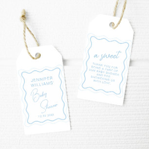 Etiqueta Para Presente Chá De Bebezinho Azul Cachorro Obrigado