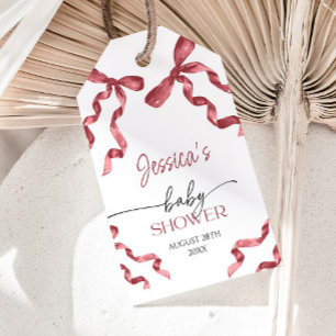 Etiqueta Para Presente Chá de fraldas Arco vermelho