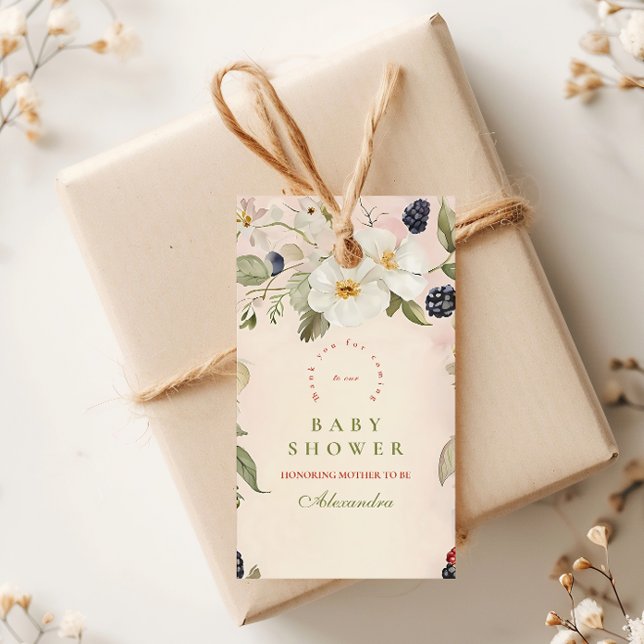 Etiqueta Para Presente Chá de fraldas Berry Sweet (Criador carregado)