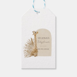 Etiqueta Para Presente Chá de fraldas Boho Giraffe