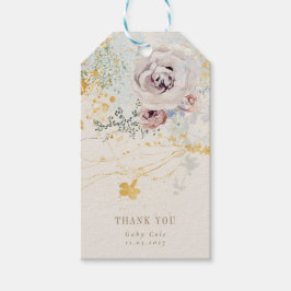 Etiqueta Para Presente chá de fraldas botânico branco