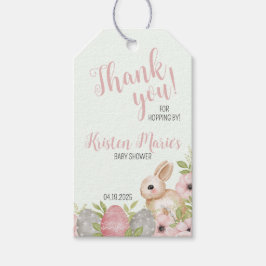 Etiqueta Para Presente Chá de fraldas Bunny da Páscoa Obrigado