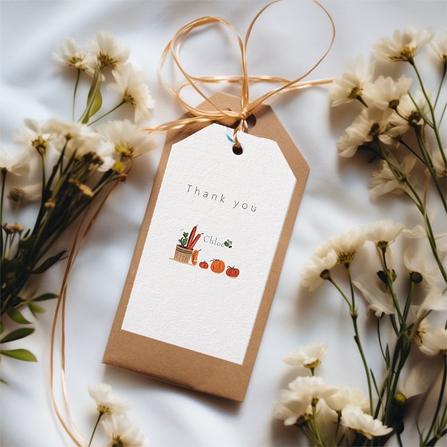 Etiqueta Para Presente chá de fraldas cultivado localmente (Criador carregado)