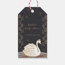 Etiqueta Para Presente Chá de fraldas da borboleta Swan, princesa Dourada