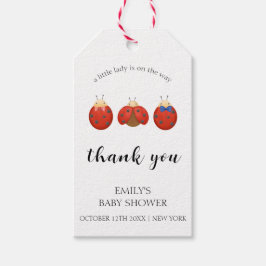 Etiqueta Para Presente Chá de fraldas da família Ladybug minimalista mode