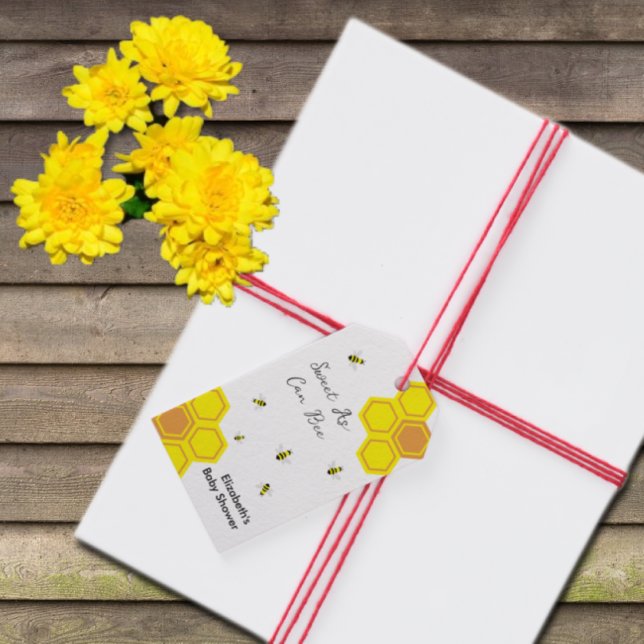 Etiqueta Para Presente Chá de fraldas de abelhas (Criador carregado)