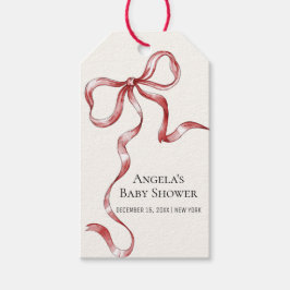 Etiqueta Para Presente Chá de fraldas de Arco Mínimo Vintage