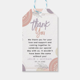 Etiqueta Para Presente Chá de fraldas de Boho do Coração Mínimo Moderno