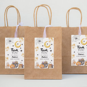 Etiqueta Para Presente Chá de fraldas de Boo Halloween