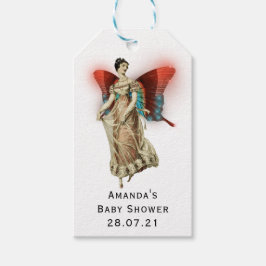 Etiqueta Para Presente Chá de fraldas de fada de borboleta brilhante Vint