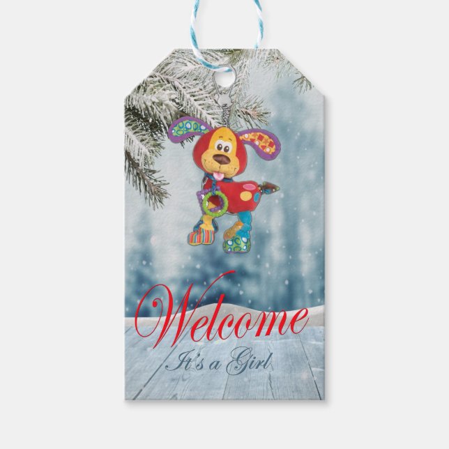 Etiqueta Para Presente Chá de fraldas de Férias (Frente)