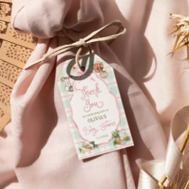 Etiqueta Para Presente Chá de fraldas De Garota Rosa Do Mercado Agradecem