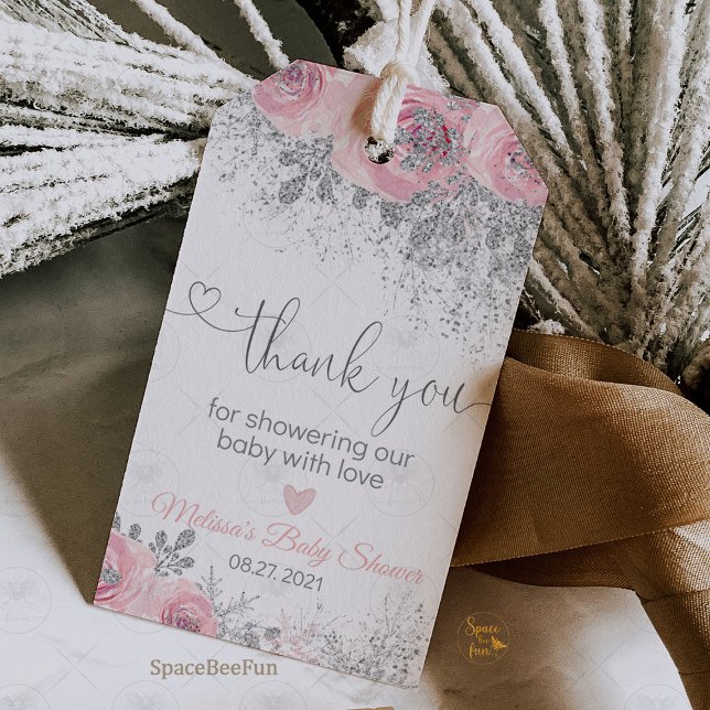 Etiqueta Para Presente Chá de fraldas de inverno (Winter Baby Shower Gift Tag, It's Cold Outside Gift Tag, Snowflake Baby Shower Gift Tag, Winter Wond)