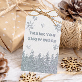 Etiqueta Para Presente Chá de fraldas de Largura da Floresta de inverno