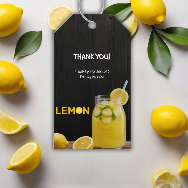 Etiqueta Para Presente Chá de fraldas de limonada russa (Criador carregado)