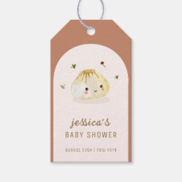 Etiqueta Para Presente Chá de fraldas de lixo chinês boho minimalista