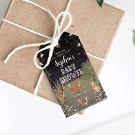 Etiqueta Para Presente Chá de fraldas De Madeira Encantada Obrigado