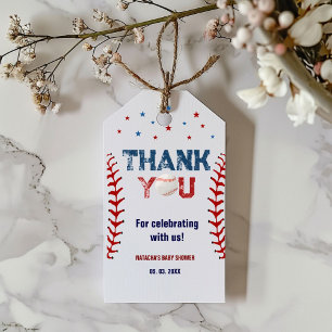 Etiqueta Para Presente Chá de fraldas de Menino Esportivo de Baseball