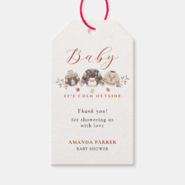 Etiqueta Para Presente Chá de fraldas de Natal de Páscoa Obrigado