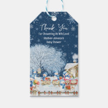 Chá de fraldas de Natal Snowmen