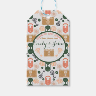 Etiqueta Para Presente Chá de fraldas de Revisão de Gênero da Sala de Fug