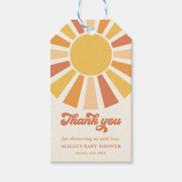 Etiqueta Para Presente Chá de fraldas De Sol Vem Os Raios Amarelos Do Fil