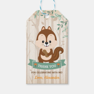Etiqueta Para Presente Chá de fraldas do aniversário da floresta do