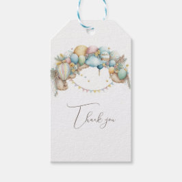 Etiqueta Para Presente Chá de fraldas do Balão de Ar arco-íris de água