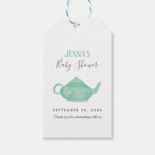 Etiqueta Para Presente Chá de fraldas Do Chique Do Tea Party Obrigado