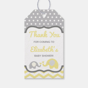 Etiqueta Para Presente Chá de fraldas Elefante Obrigado Etiqueta, COR EDI