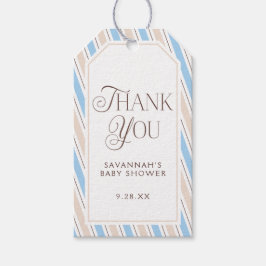 Etiqueta Para Presente Chá de fraldas Elegante Obrigado
