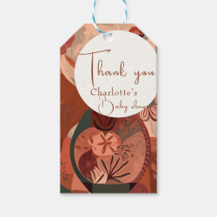 Etiqueta Para Presente chá de fraldas elegante Terracotta boho