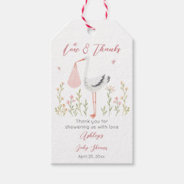 Etiqueta Para Presente Chá de fraldas especial de primavera de cegos de e